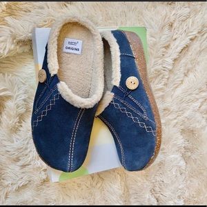Earth Origins Johanna Clog Shoes Blue Sz 6.5 NWT